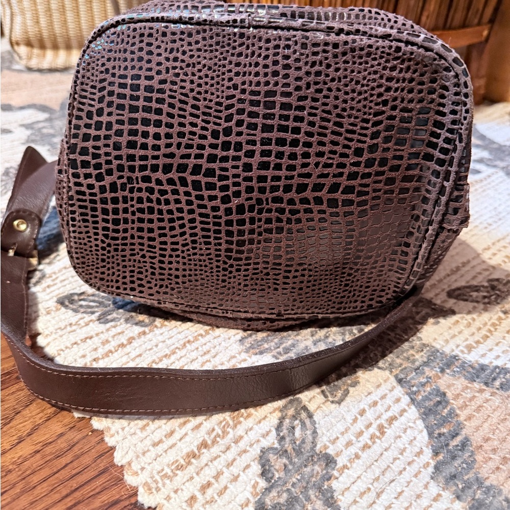 Carmen Paya Spanish  Brown Leather Bucket Bag - Picture 5 of 8